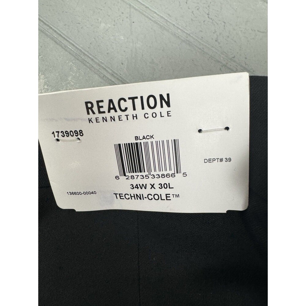 Kenneth Cole Reaction Size 34X30 Mens Pants Black Modern Fit Techi-Cole - Picture 4 of 5